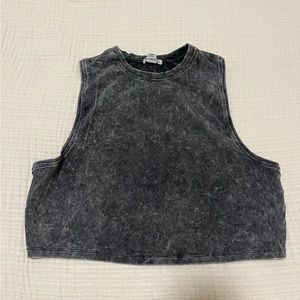 Grey sporty workout top